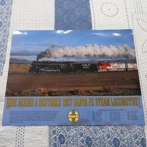 Santa Fe Railroad poster, Ride Behind a Restored 1927 Steam Locomotive, #3751